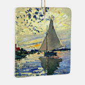 Monet - Zeilboot bij le Petit Gennevilliers Keramisch Ornament (Rechts)