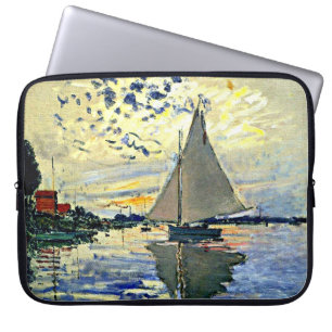 Monet - Zeilboot bij le Petit Gennevilliers Laptop Sleeve