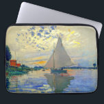 Monet Zeilboot bij Le Petit-Gennevilliers Laptop Sleeve<br><div class="desc">Laptophoes met Claude Monets olieverfschilderij Zeilboot bij Le Petit-Gennevilliers (1874). Een serene zeilboot vaart in Parijs,  Frankrijk. Perfect voor liefhebbers van impressionisme en Franse kunstverzamelaars!</div>