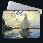 Monet - Zeilboot bij le Petit Gennevilliers Laptop Sleeve<br><div class="desc">Claude Monet schilderij,  Zeilboot bij le Petit Gennevilliers</div>