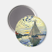 Monet - Zeilboot bij le Petit Gennevilliers Magneet (Voorkant / Achterkant)