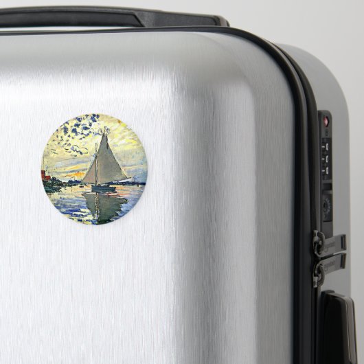 Monet - Zeilboot bij le Petit Gennevilliers Magneet (Insitu (bagage))