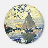 Monet - Zeilboot bij le Petit Gennevilliers Magneet (Voorkant)