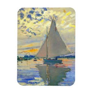 Monet Zeilboot bij Le Petit-Gennevilliers Magneet