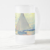 Monet Zeilboot bij Le Petit-Gennevilliers Matglas Bierpul (Voorkant rechts)