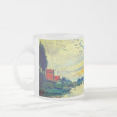 Monet Zeilboot bij Le Petit-Gennevilliers Matglas Koffiemok (Links)