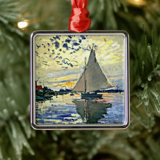 Monet - Zeilboot bij le Petit Gennevilliers Metalen Ornament (Boom)