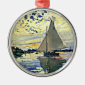 Monet - Zeilboot bij le Petit Gennevilliers Metalen Ornament (Voorkant)