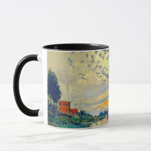 Monet Zeilboot bij Le Petit-Gennevilliers Mok (Links)