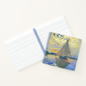 Monet Zeilboot bij Le Petit-Gennevilliers Notitieboek (Binnen)