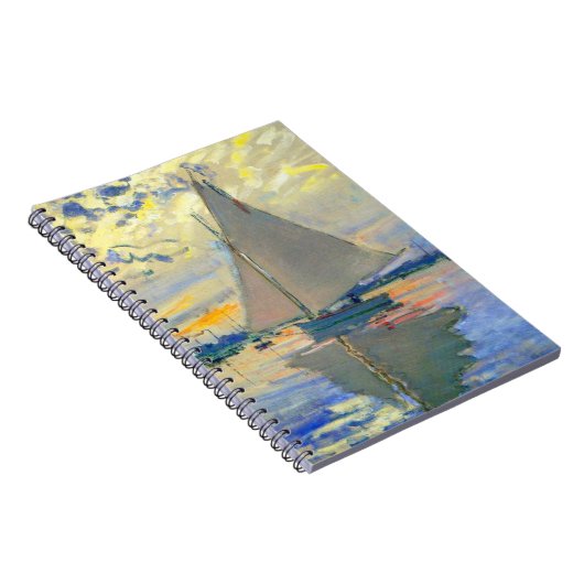 Monet Zeilboot bij Le Petit-Gennevilliers Notitieboek (Rechterzijde)