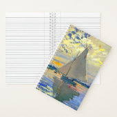 Monet Zeilboot bij Le Petit-Gennevilliers Notitieboek (Binnen)