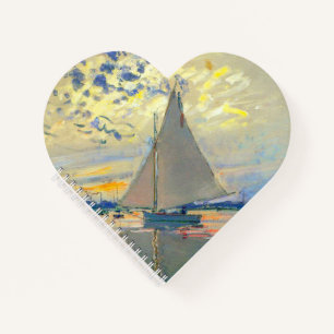 Monet Zeilboot bij Le Petit-Gennevilliers Notitieboek