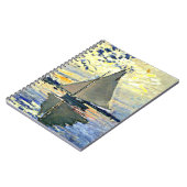 Monet - Zeilboot bij le Petit Gennevilliers Notitieboek (Linkerzijde)