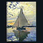 Monet - Zeilboot bij le Petit Gennevilliers Notitieboek<br><div class="desc">Claude Monet-schilderij,  Zeilboot bij le Petit Gennevilliers.</div>