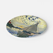 Monet - Zeilboot bij le Petit Gennevilliers, Papieren Bordje (Gekanteld)