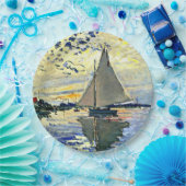 Monet - Zeilboot bij le Petit Gennevilliers Papieren Bordje (Feest)