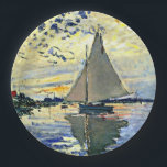 Monet - Zeilboot bij le Petit Gennevilliers Papieren Bordje<br><div class="desc">Claude Monet schilderij,  Zeilboot bij Le Petit Gennevilliers,  bestseller.</div>