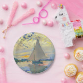 Monet Zeilboot bij Le Petit-Gennevilliers Papieren Bordje (Feest)
