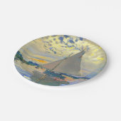 Monet Zeilboot bij Le Petit-Gennevilliers Papieren Bordje (Gekanteld)