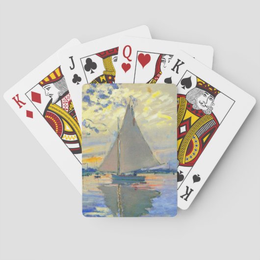 Monet Zeilboot bij Le Petit-Gennevilliers Pokerkaarten (Achterkant)