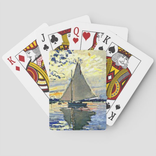 Monet - Zeilboot bij le Petit Gennevilliers Pokerkaarten (Achterkant)