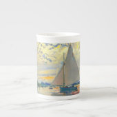 Monet Zeilboot bij Le Petit-Gennevilliers Porselein Kop (Voorkant)