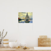 Monet - Zeilboot bij le Petit Gennevilliers Poster (Keuken)
