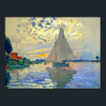Monet Zeilboot bij Le Petit-Gennevilliers Poster<br><div class="desc">Poster met Claude Monets olieverfschilderij Zeilboot bij Le Petit-Gennevilliers (1874). Een serene zeilboot vaart in Parijs,  Frankrijk. Perfect voor liefhebbers van impressionisme en Franse kunstverzamelaars!</div>