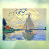 Monet Zeilboot bij Le Petit-Gennevilliers Raamsticker (Vel 3)