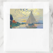 Monet Zeilboot bij Le Petit-Gennevilliers Rechthoekige Sticker (Tas)