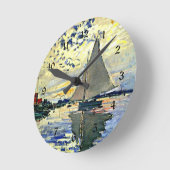 Monet - Zeilboot bij le Petit Gennevilliers Ronde Klok (Hoek)
