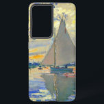 Monet Zeilboot bij Le Petit-Gennevilliers Samsung Galaxy Hoesje<br><div class="desc">Samsung Galaxy Hoesje met Claude Monets olieverfschilderij Zeilboot bij Le Petit-Gennevilliers (1874). Een serene zeilboot vaart in Parijs,  Frankrijk. Perfect voor liefhebbers van impressionisme en Franse kunstverzamelaars!</div>