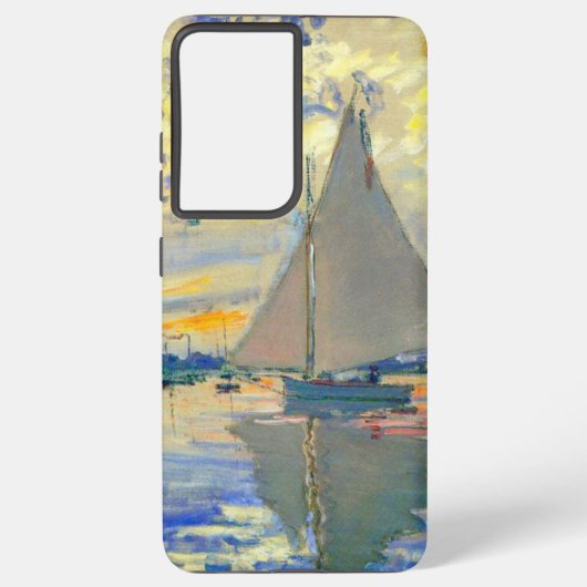 Monet Zeilboot bij Le Petit-Gennevilliers Samsung Galaxy Hoesje (Achterkant)