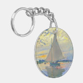 Monet Zeilboot bij Le Petit-Gennevilliers Sleutelhanger (Voorkant Links)