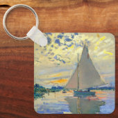 Monet Zeilboot bij Le Petit-Gennevilliers Sleutelhanger (Voorkant)