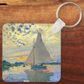 Monet Zeilboot bij Le Petit-Gennevilliers Sleutelhanger (Achterkant)