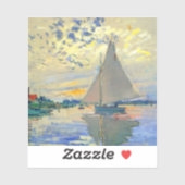 Monet Zeilboot bij Le Petit-Gennevilliers Sticker (Vel)