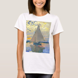Monet Zeilboot bij Le Petit-Gennevilliers T-shirt