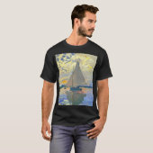 Monet Zeilboot bij Le Petit-Gennevilliers T-shirt (Voorkant volledig)