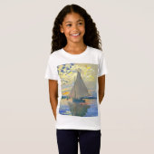 Monet Zeilboot bij Le Petit-Gennevilliers T-shirt (Voorkant volledig)