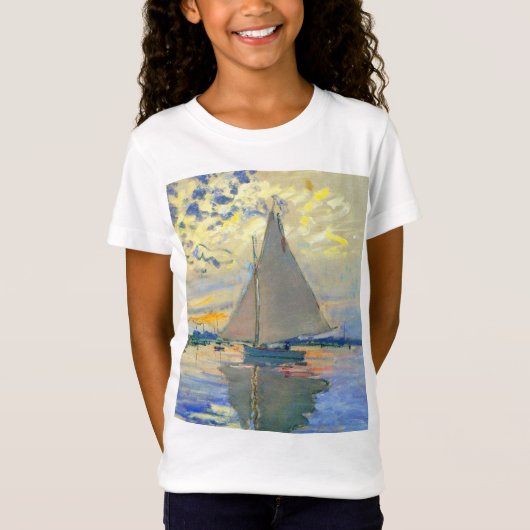 Monet Zeilboot bij Le Petit-Gennevilliers T-shirt (Voorkant)