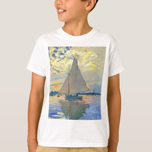 Monet Zeilboot bij Le Petit-Gennevilliers T-shirt (Voorkant)