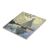 Monet - Zeilboot bij Le Petit-Gennevilliers Tegeltje (Zijkant)