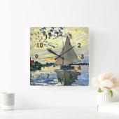 Monet - Zeilboot bij le Petit Gennevilliers Vierkante Klok (Huis)
