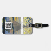 Monet - Zeilboot bij Petit-Gennevilliers - QR-code Bagagelabel (Voorkant horizontaal)
