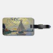 Monet - Zeilboot bij Petit-Gennevilliers - QR-code Bagagelabel (Achterkant horizontaal)