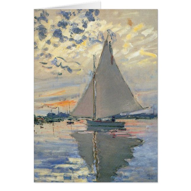 Monet zeilboot Frans impressionisme Klassieke kuns (Voorkant)