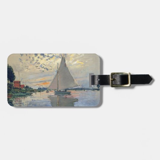 Monet Zeilboot Frans Impressionisme Klassieke Kuns Bagagelabel (Voorkant horizontaal)