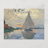 Monet zeilboot Frans impressionisme Klassieke kuns Briefkaart (Voorkant)